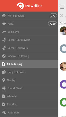 Use Crowdfire to manage your Twitter following.